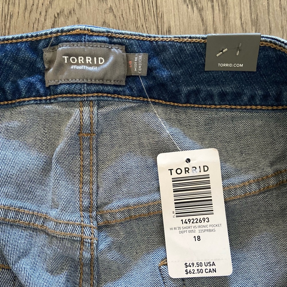 Torrid Blue Jean Shorts NWT - Picture 6 of 6